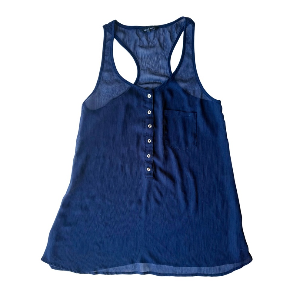 Sheer Navy Tank Top